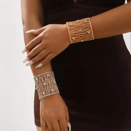 Woven wire crystal Bracelet
