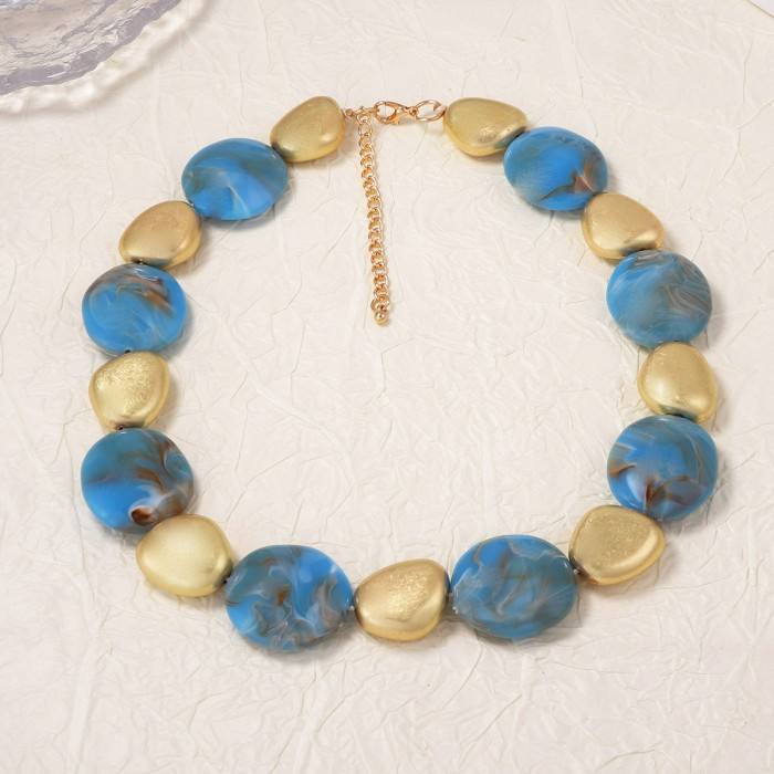 Blue Opal Necklace & Earring Set