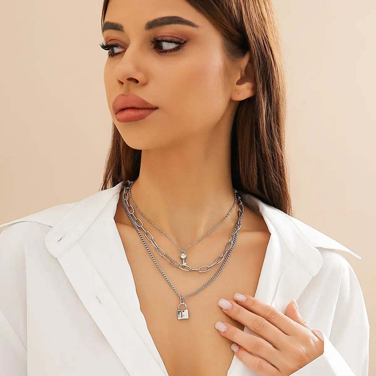 Lock & Key Layered Necklace