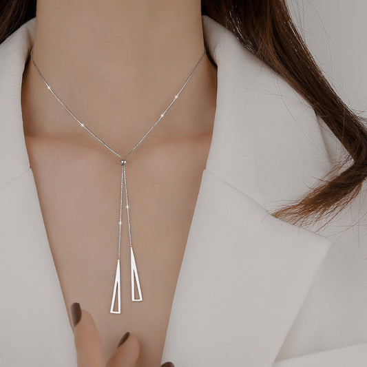 Geometric Drawstring Necklace