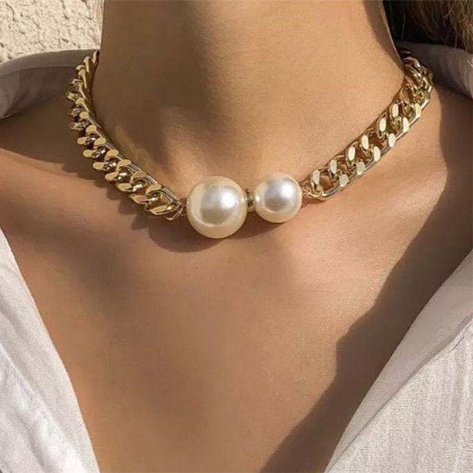 Duo Pearl Chain Choker