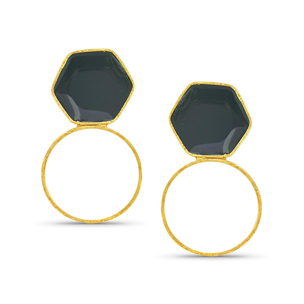 Black Drop and Dangle Earring
